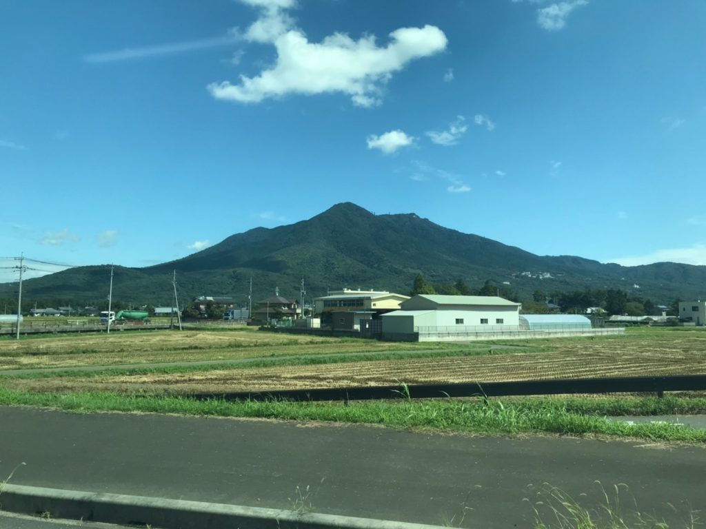 バスから見た筑波山